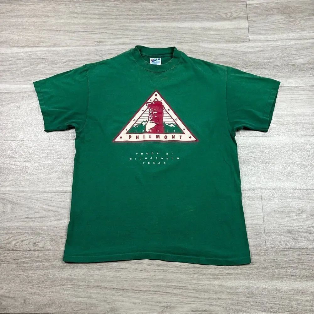 Vintage Shirt Mens Large Green Army Troop81 Single Stitch 90s